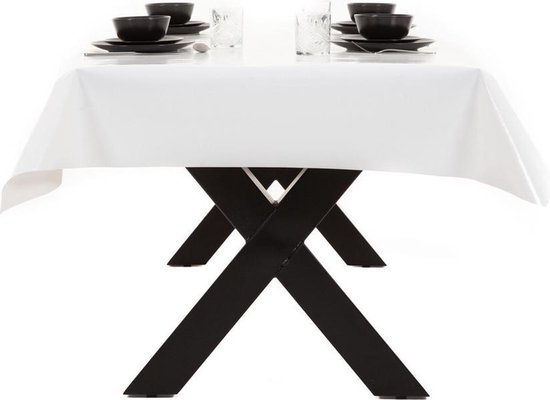 Buiten tafelkleed/tafelzeil wit 140 x 180 cm rechthoekig -  Tuintafelkleed... | bol.com