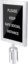 Menubord A4 | Informatiedisplay | Kaarthouder | Infostandaard (Distance, RVS)