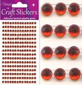 Oaktree - Stickers Diamantjes Rood (per vel) 4mm