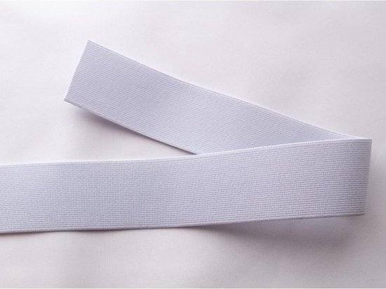 band elastiek 3 cm breed 1,5 m - wit - zachte kwaliteit bandelastiek voor kleding | bol.com