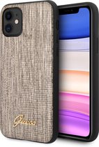 Guess Apple iPhone 11 Backcover hoesje - Lizard - Metal Logo