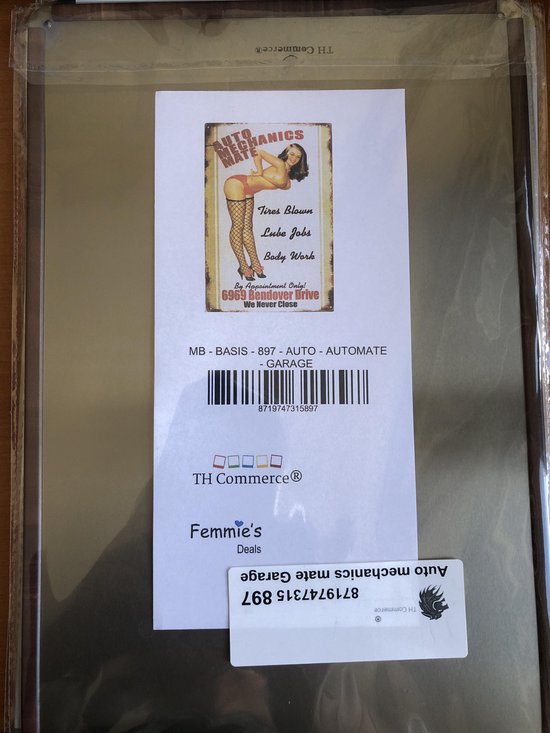 bol.com | METALEN WANDBORD - AUTO MATE - GARAGE RECLAMEBORD - MUURPLAAT