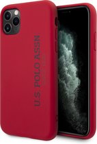 US Polo Apple iPhone 11 Rood Backcover hoesje - verticaal Logo