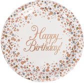 Oaktree - Borden Happy Birthday Rose Gold 8 stuks 23cm