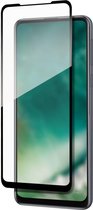 XQISIT Curved Gehard Glas Ultra-Clear Screenprotector voor Samsung Galaxy A21s - Zwart