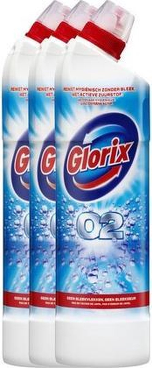 bol.com | Glorix schoonmaakmiddel: Toiletreiniger Glorix O2 bleek/pk3x750ml