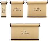 Cotton Ball Lights kraft papier zwart - Kraft Paper Roller M