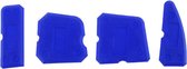 DW4Trading Siliconen Afstrijkrubber Set van 2x 4 Profielen - Blauw - Kit - Schilderen