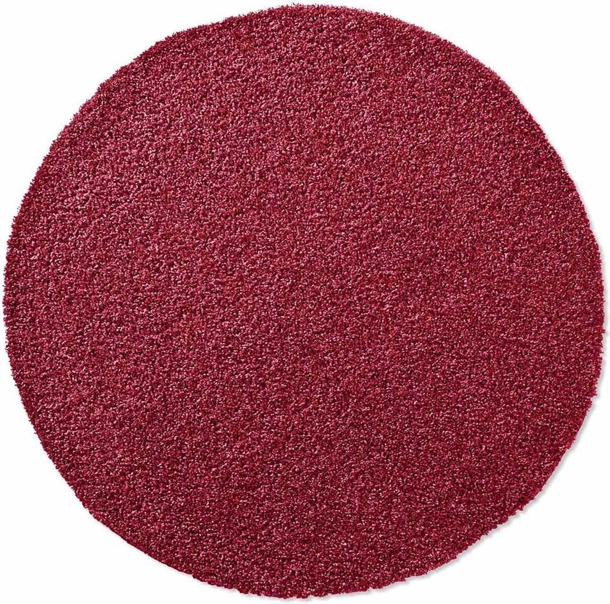 Tapis rond poil haut uni Spectrum - rouge 160 cm rond | bol.com