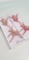 Ballerina danseres  hangers 4 stuks roze