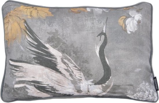 Jacquard Velvet Swan Long Kussenhoes | Jacquard - Velours / Fluweel - Polyester | 30 x 50 cm