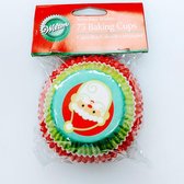 Wilton Snowflake Wishes Baking Cups - 75 stuks - Kerstman - sneeuwvlokken - Cupcakes bakken
