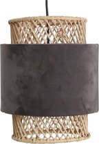 Raw Materials Suave Hanglamp - Rotan en Velvet - Ø 25 cm - Grijs