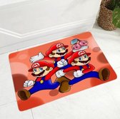 Deurmat Mario 3x rood - kinderen - deur - mat - tapijt - vloermat