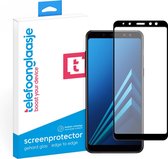 Glazen Screenprotector voor Samsung Galaxy A8 (2018) (FULL COVER) (ZWART) | Tempered glass | Gehard glas