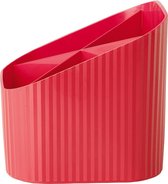 Pennenkoker HAN Re-LOOP 4-vaks, rood 100% gerecycled materiaal.HA-17238-917