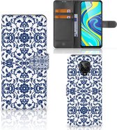 Telefoon Hoesje Xiaomi Redmi Note 9 Pro | Note 9S Book Case Flower Blue