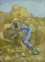 Vincent van Gogh, De Schovenbinder, 1889 op canvas, afmetingen van het schilderij zijn 60 X 100 CM