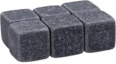 New Age Devi Whisky Stones Set - 6 stuks - Natuursteen Whiskey Stenen - IJsblokjes - Fluwelen Opbergzak