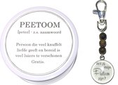 Sleutelhanger Wil je mijn PEETOOM zijn? | PEETOOM | bruin | peetoom vragen | peetoom worden