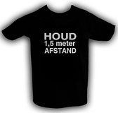 T-shirt 'Houd 1,5 Meter Afstand' maat L (91127)