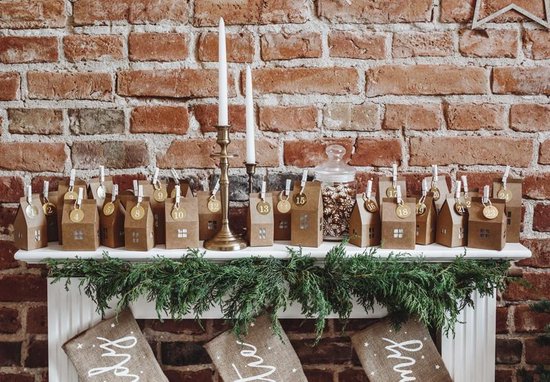 DIY Advent Kalender Kraft & Goud