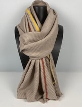 Geribbelde wintersjaal extra lang 70 x 240 cm