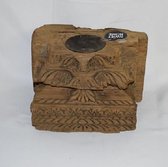 ZoeZo Design - stoer - sober - Grote Robuuste - houten kaarshouder - kandelaar - 25 x 17 x 20 cm