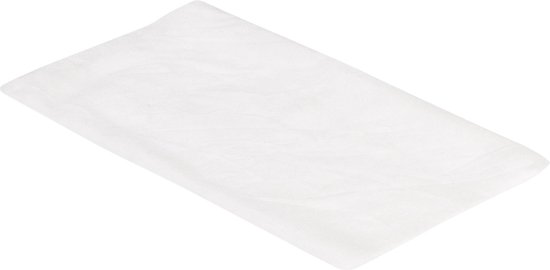Une seule lingette dépoussiérante blanche, seule, avec une texture légère.