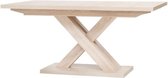 FRONT Melamine hedendaagse stijl uittrekbare tafel - Centrale kruisvormige poten - L 160 a 200 cm