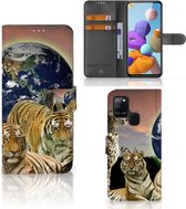 Portefeuille Samsung Galaxy A21s Téléphone Portable Couverture Standing pour Prédateurs