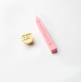 Wax seal | zegel set | with love | met roze wax