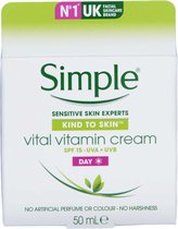 Simple skincare Vital Vitamin Cream Dagcreme SPF15-UVA-UVB