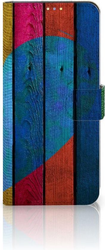 magnétique Cuir PU Protection Etui Housse pour Xiaomi Redmi Note 9 Pro | Note 9S Coque Téléphone Bois De Coeur