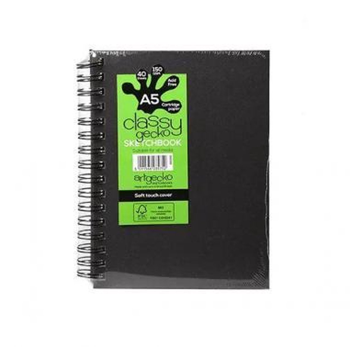 Artgecko Classy Spiraal Schetsboek A4 Portret 150gr 40 vel Wit Maat: A3