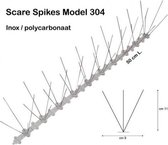 10 meter vogelwering pinnen model 304 incl, polymeer lijm - Als best getest - Vogelpinnen - Duivenpinnen - Kraaienpinnen - Meeuwenpinnen -  Scare spikes