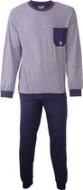 M.E.Q. Heren pyjama fijn streep dessin blauw MEPYH2806A - Maten: S
