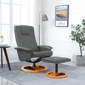 Fauteuil Leer met Voetenbankje (Incl LW anti kras viltjes)   - Loungestoel - Lounge stoel - Relax stoel - Chill stoel - Lounge Bankje - Lounge Fauteil