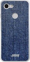 Google Pixel 3 Hoesje Transparant TPU Case - Denim #ffffff