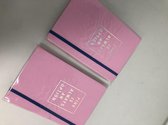 Notitieboekjes, roze ( 2 stuks)