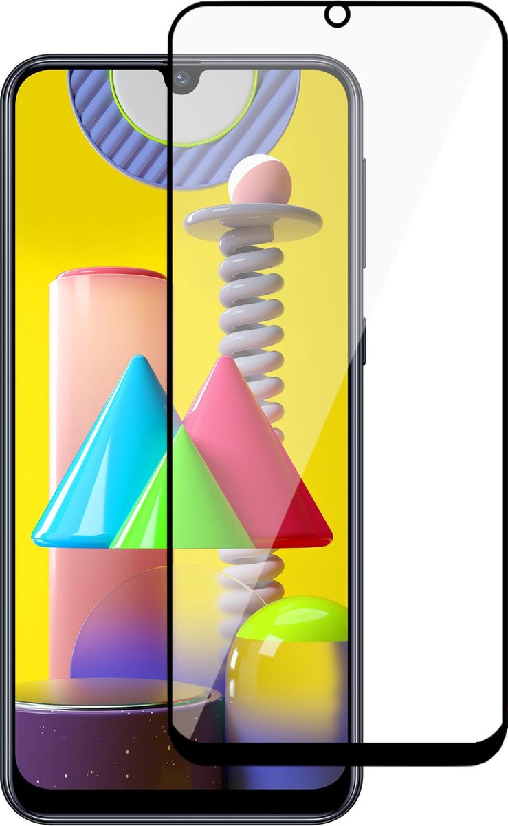 Screenprotector geschikt voor Samsung M31 - Full Screen Protector Glas
