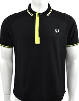 Fred Perry - Narifuri Placket Polo Shirt - Narifuri Fred Perry - S - Zwart