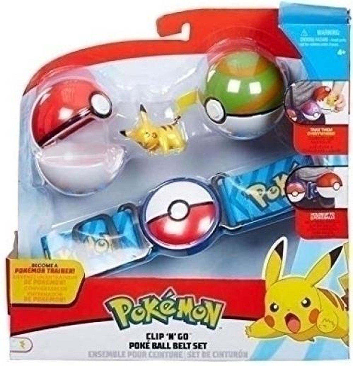 Pokemon Clip 'N Go Poke ball Belt (Pikachu + Poké Bal & Nest Ball) | bol.com