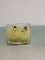 Paas decoratie -> groene kuikentjes (set van 2)