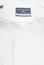 Profuomo Originale slim fit overhemd - mouwlengte 72 cm - twill - wit - Strijkvrij - Boordmaat: 38