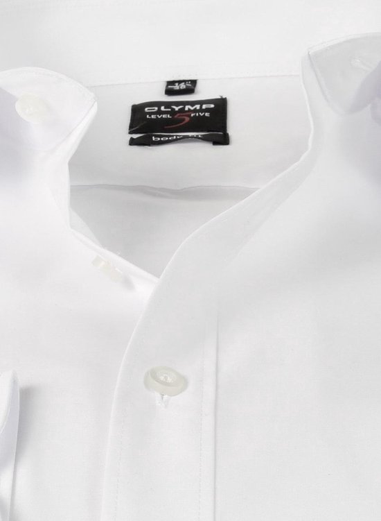 OLYMP Level 5 body fit overhemd - wit - Strijkvriendelijk - Boordmaat: