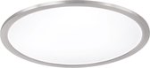 LED Plafondlamp - Plafondverlichting - Trion Povino - 25W - Warm Wit 3000K - Dimbaar - Rond - Mat Nikkel - Aluminium