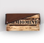 Ohmiomine Transporter Fietskrat Gebrand Hout	inclusief Chocoladebruin Afdekhoes