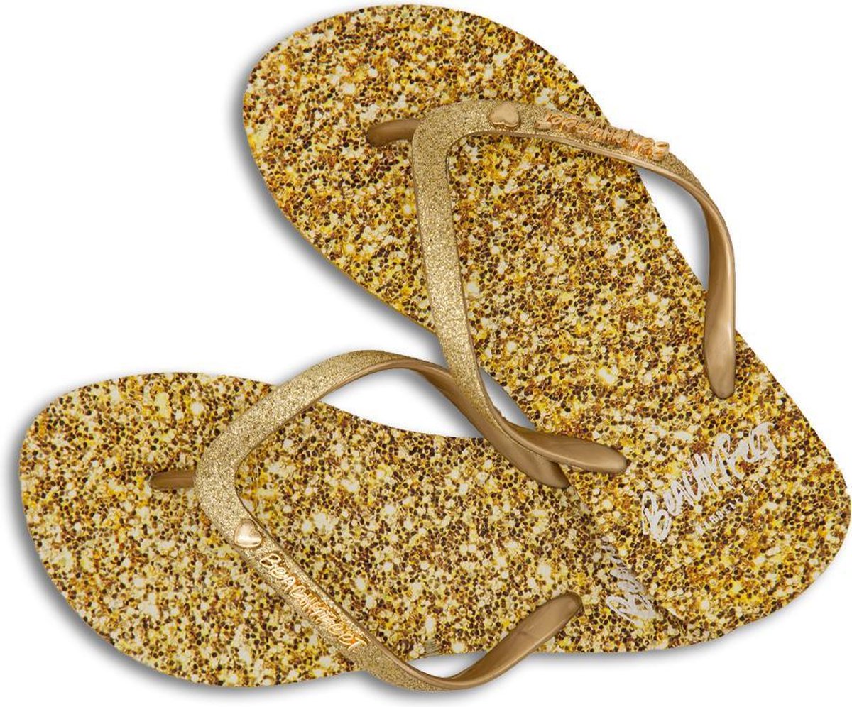 BeachyFeet slippers - Golden Shimmer (maat 39/40)