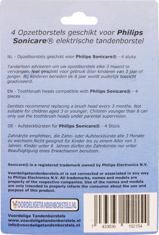 8 Opzetborstels voor Philips Sonicare - Merkloos